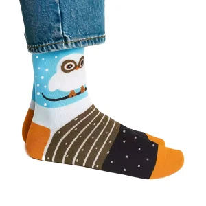 جوراب طرح جغد برفی